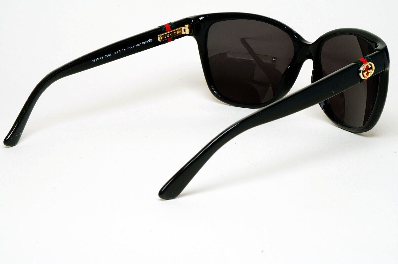 Gucci Sunglasses 2012 Vintage Ribbon Black Gold GG 3645/S D28WJ 56mm 220125