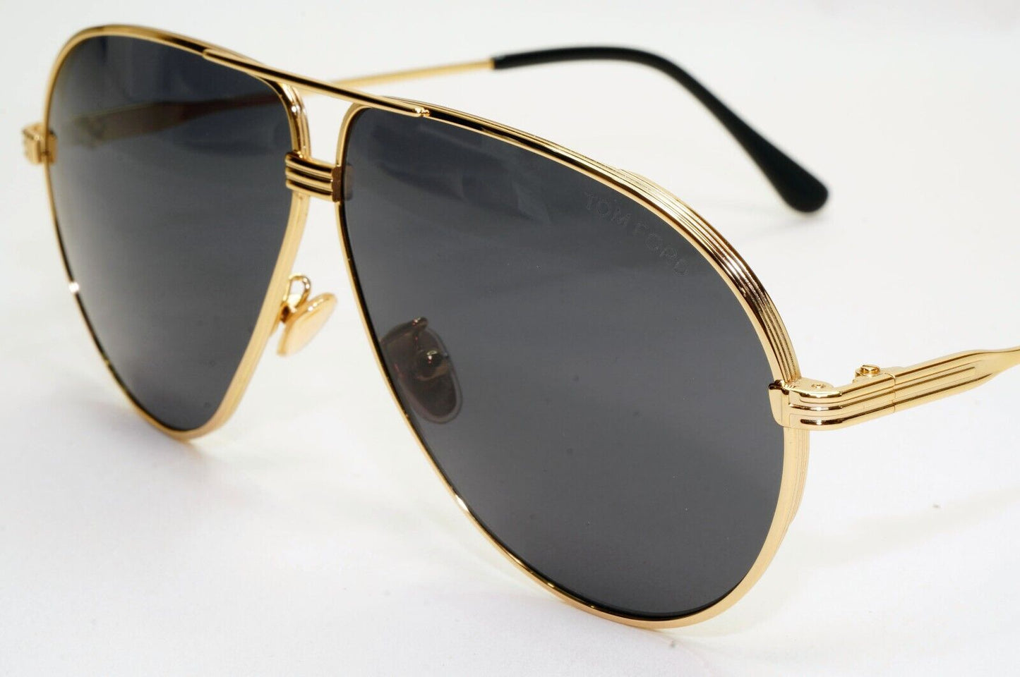 Tom Ford Sunglasses Jet Gold Black Pilot Metal Large FT0734-H TF 734-H 30A 64mm