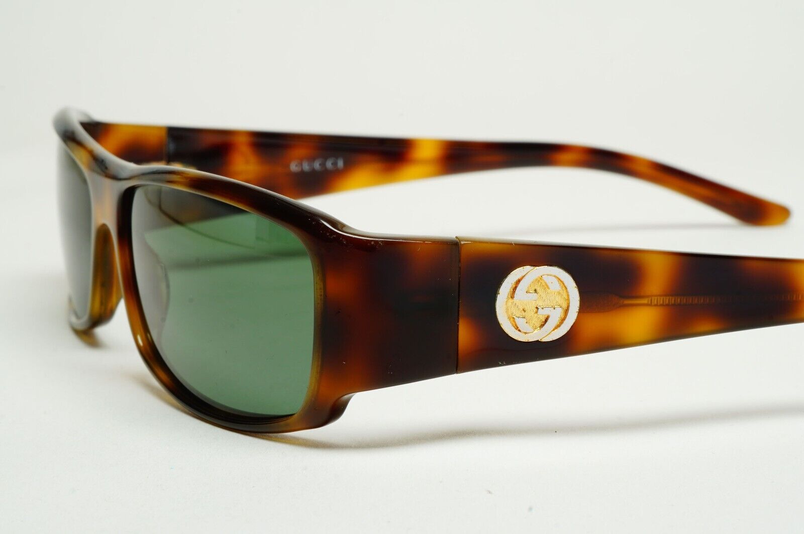 Gucci Sunglasses 1999 Vintage Brown Tortoise Green GG 1482/S 05L 55mm 180125