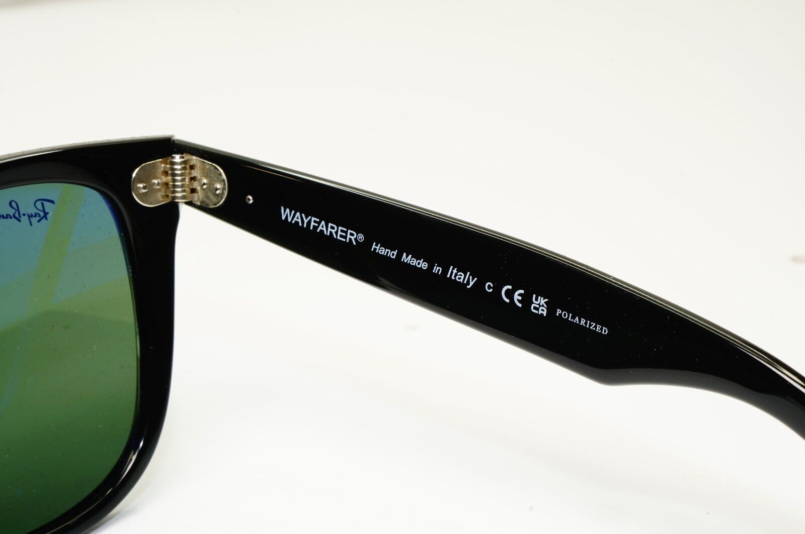Ray-Ban Sunglasses Wayfarer Polarised Square Black RB 2140 901/58 Large 54mm