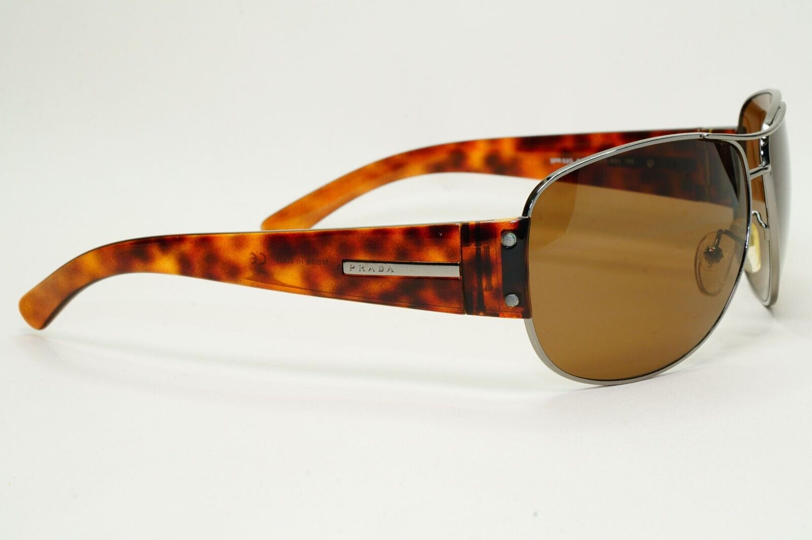 Prada Sunglasses 2006 Vintage Brown Pilot Tortoise PR52GS SPR 52G 5AV-6S1 280924