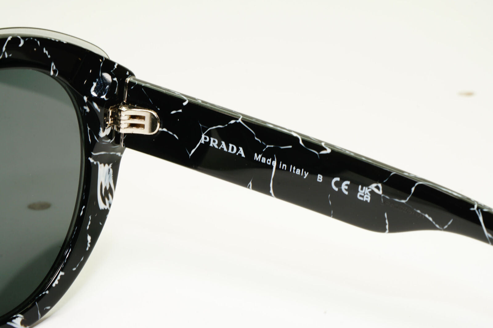 Prada Marble Black Sunglasses Womens Designer Fashion PR01YS SPR 01Y 09V-5S0