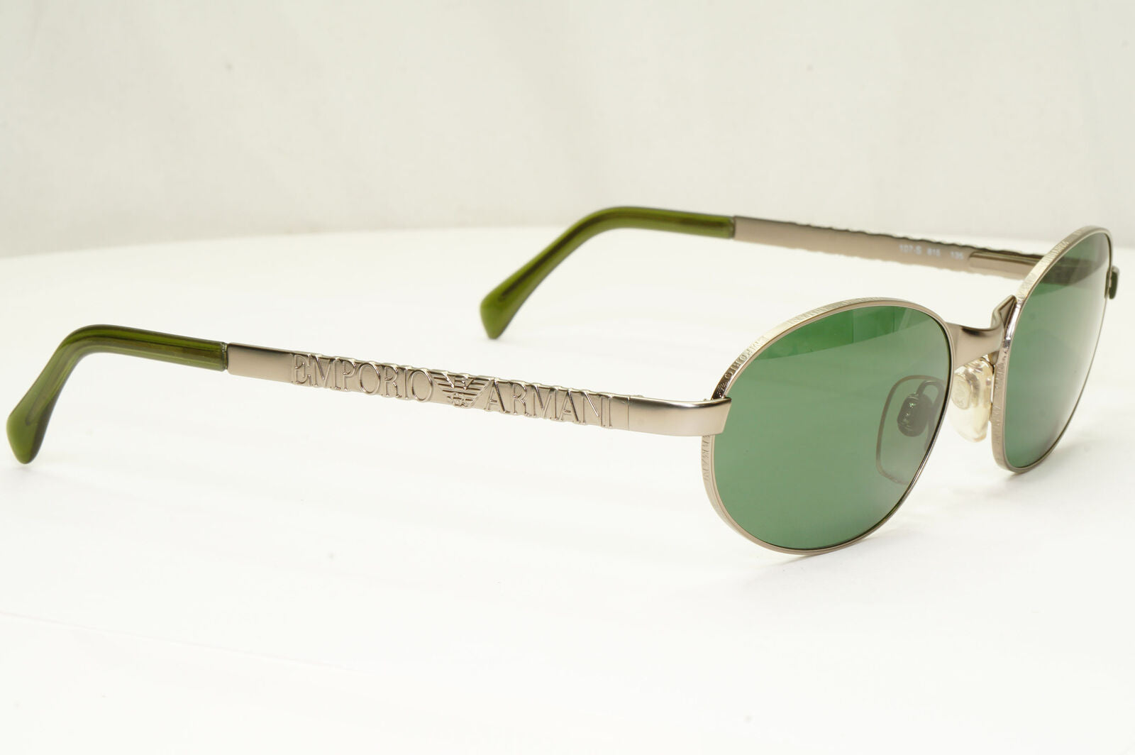 Emporio Armani 1997 Vintage Sunglasses Mens Womens Metal Silver Square 107-S 815