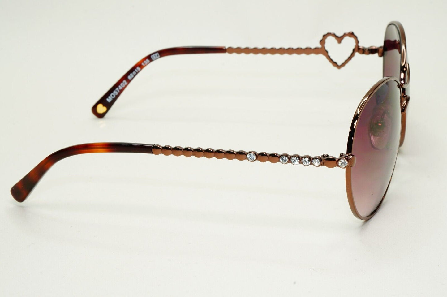 Moschino Sunglasses 2005 Vintage Brown Bronze Oval Heart MO574 02 101124