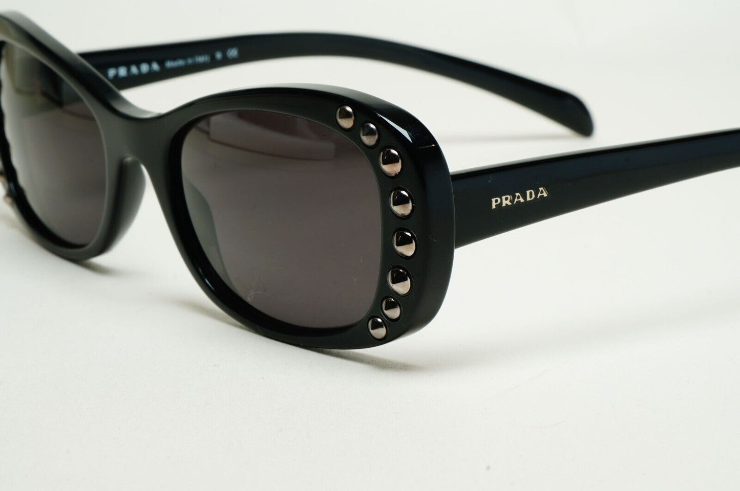 Prada Sunglasses 2014 Studded Black Glossy PR21RV VPR 21R 1AB-1O1 51mm 231124