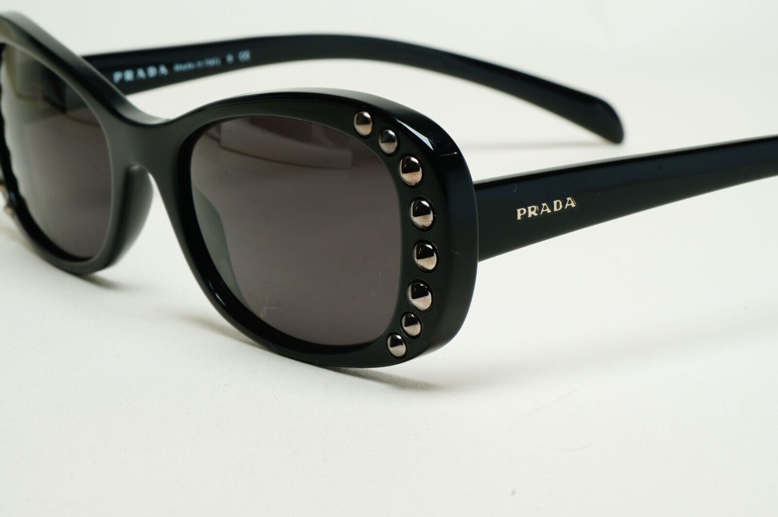 Prada Sunglasses 2014 Studded Black Glossy PR21RV VPR 21R 1AB-1O1 51mm 231124
