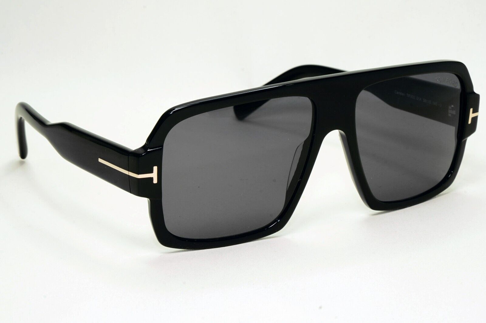 Tom Ford Sunglasses Camden Black Glossy Square Navigator TF 933 FT0933 01A 58mm