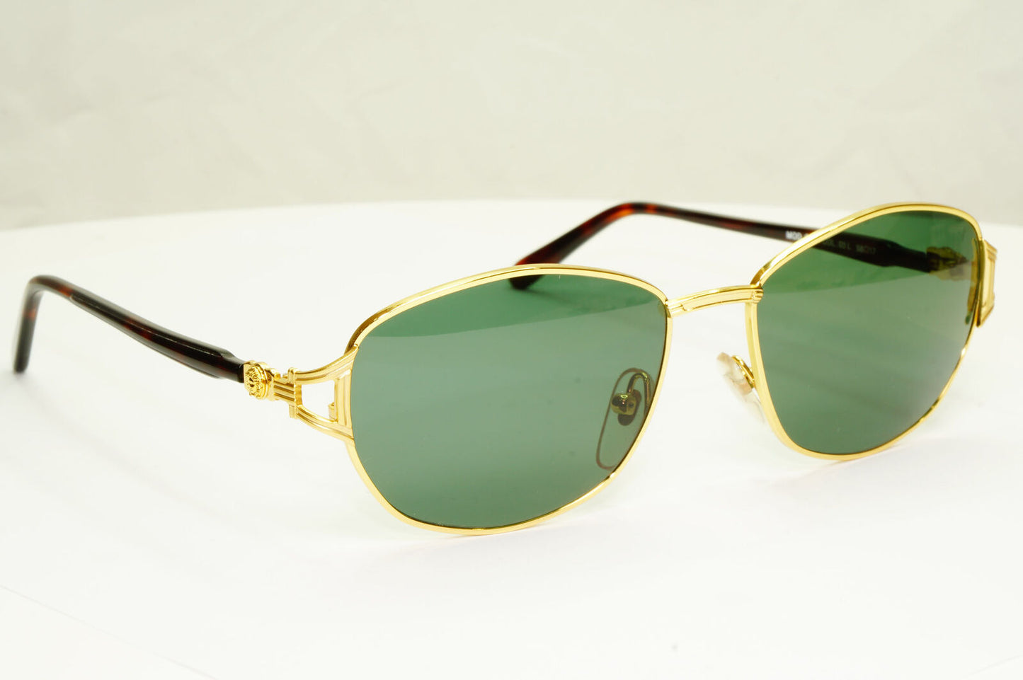 Gianni Versace 1995 Vintage Gold Medusa Green Brown Sunglasses MOD G29 COL 03L