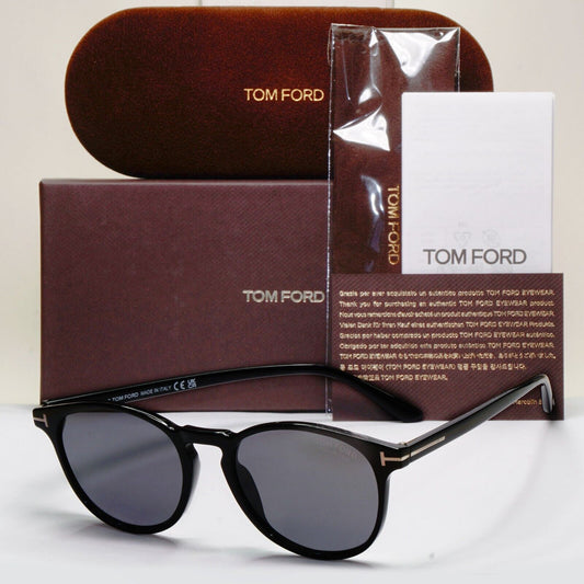 Tom Ford Sunglasses Polarised Black Round Grey FT1097-N TF 1097-N 01D 53mm