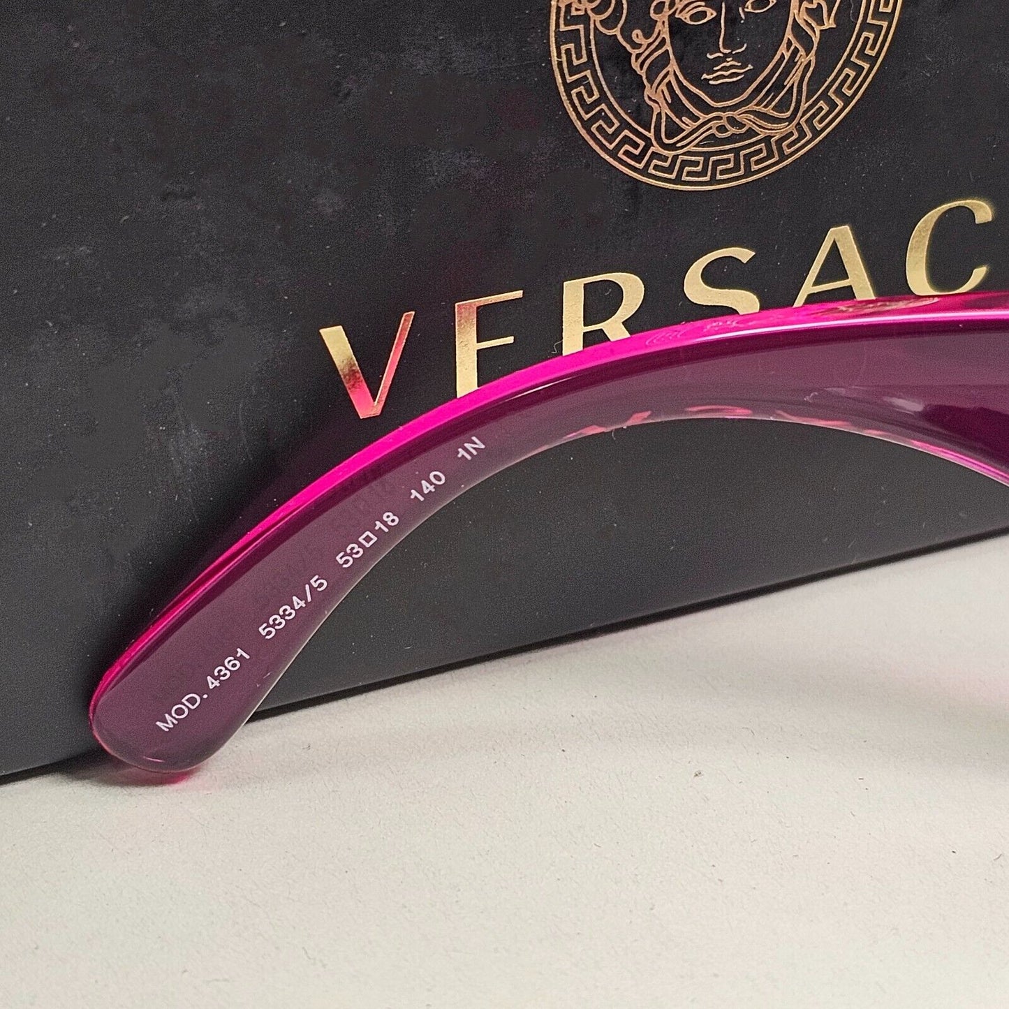 Versace Sunglasses Biggie Medusa Fuchsia Transparent Pink MOD VE 4361 5334/5