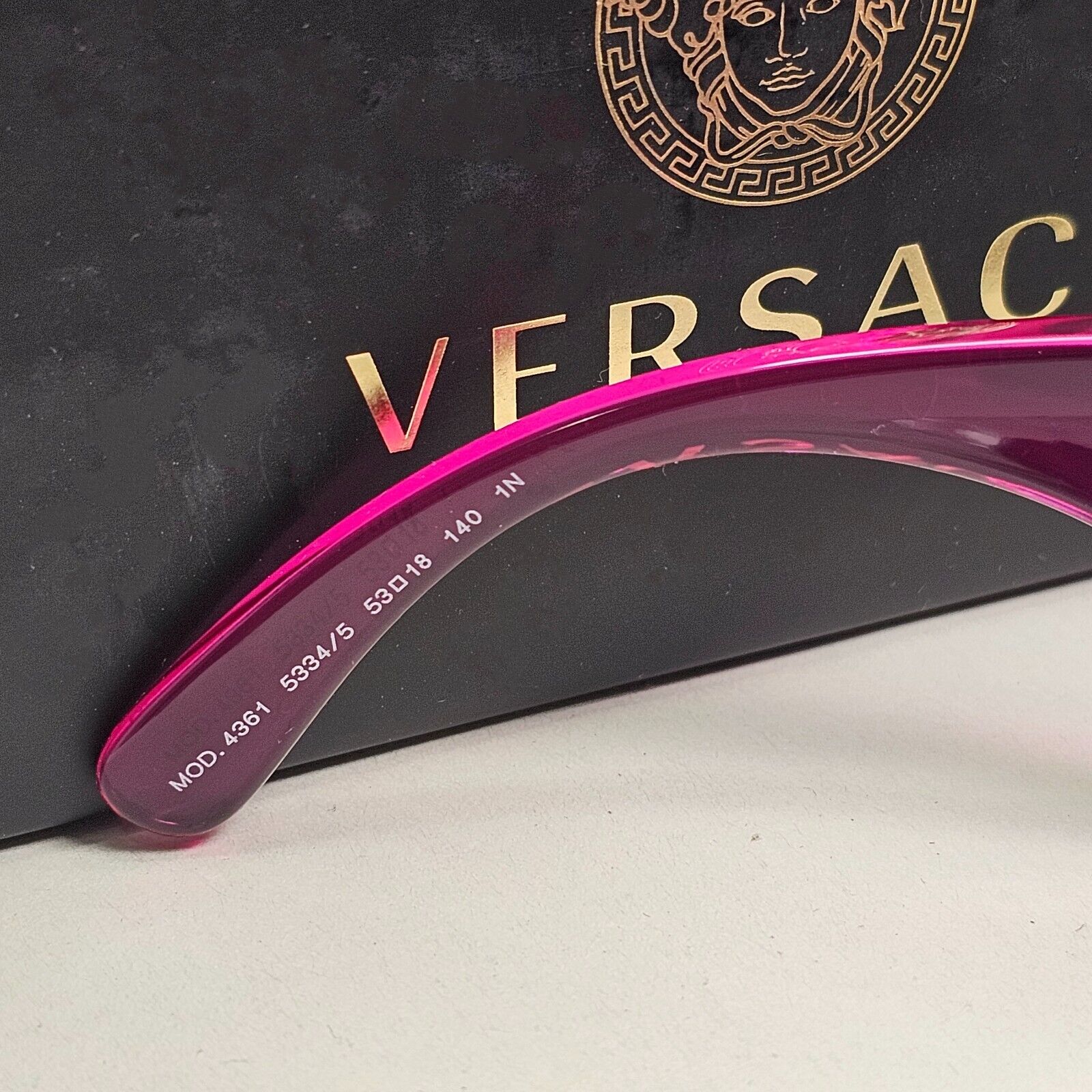 Versace Sunglasses Biggie Medusa Fuchsia Transparent Pink MOD VE 4361 5334/5