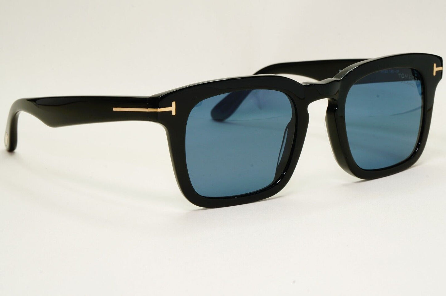 Tom Ford Sunglasses Dax Polarized Black Glossy Square Blue FT0751 TF 751 01V