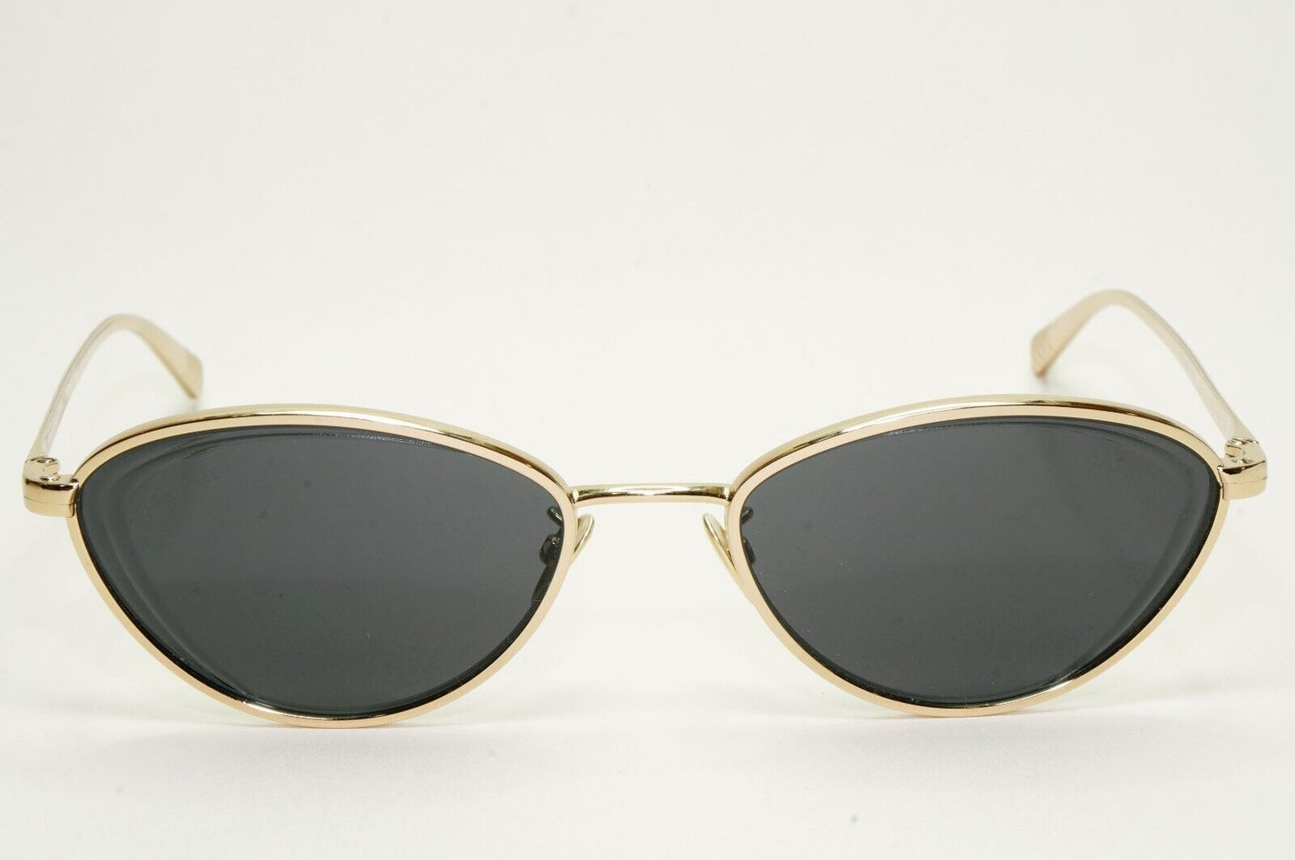 Chanel Sunglasses Gold Black Cat Eye Metal 4255 c.395/S4 55mm