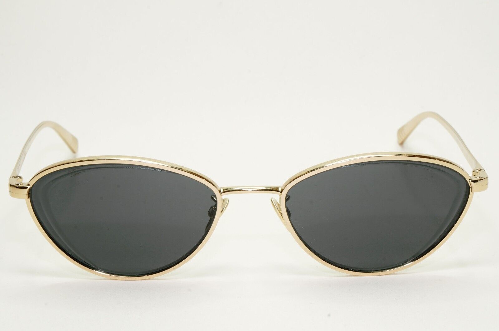 Chanel Sunglasses Gold Black Cat Eye Metal 4255 c.395/S4 55mm