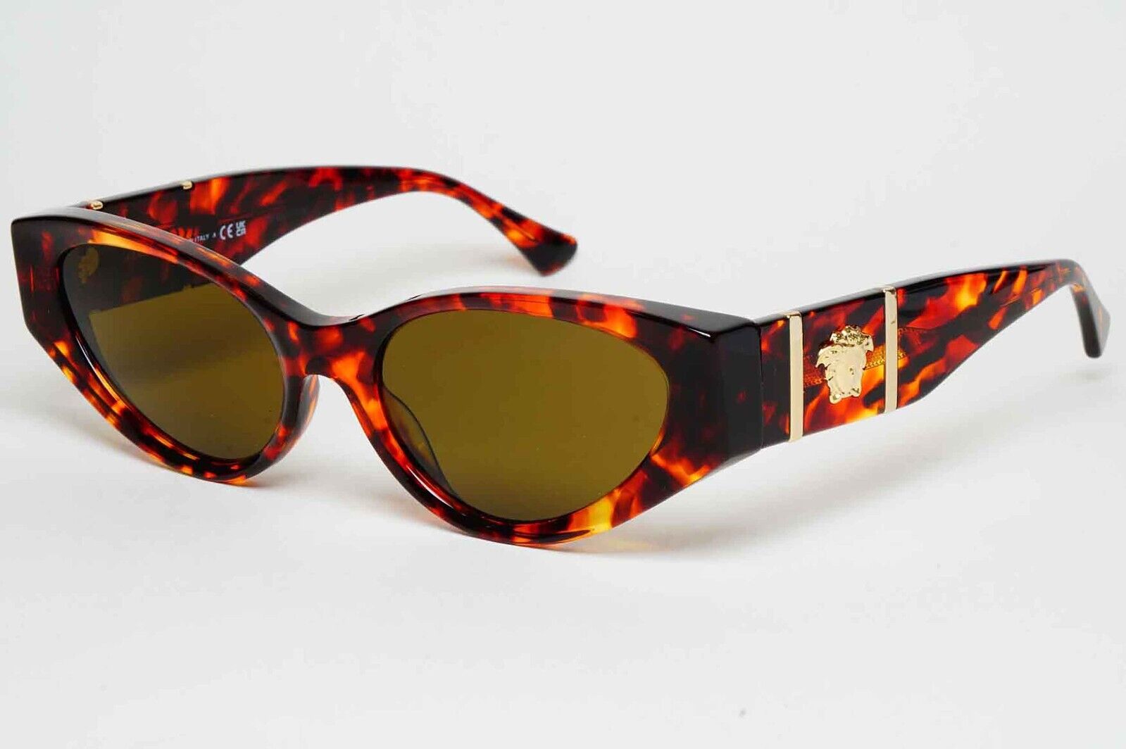 Versace Sunglasses Brown Gold Medusa Rectangle MOD VE 4454 5437/73 55mm