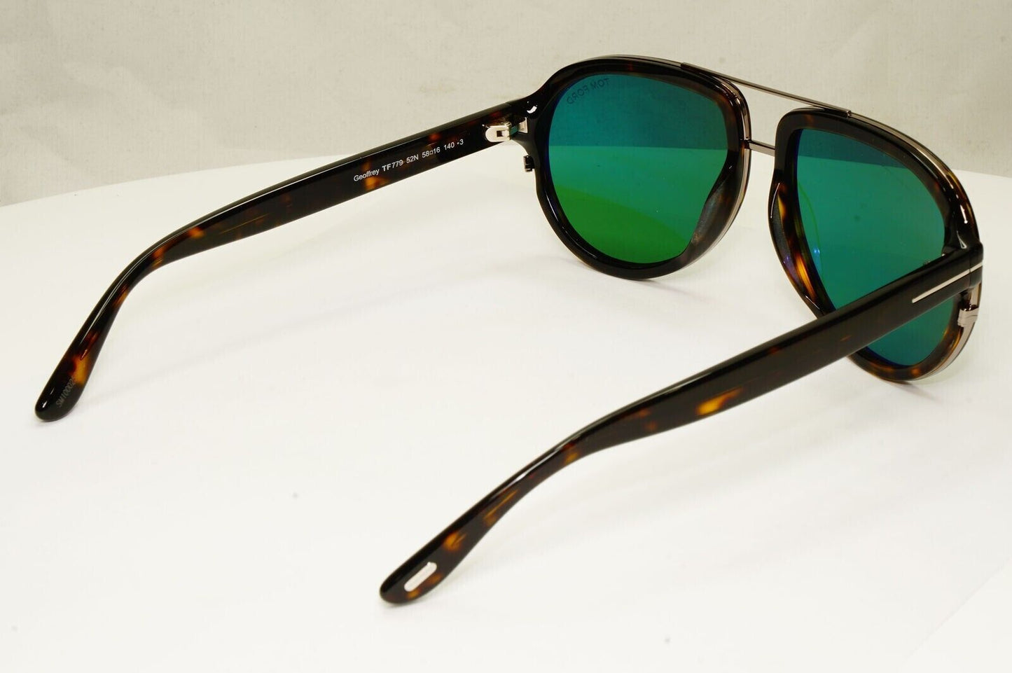 Tom Ford Sunglasses Brown Green Pilot Tortoise Geoffrey TF 779 52N [A] 291222