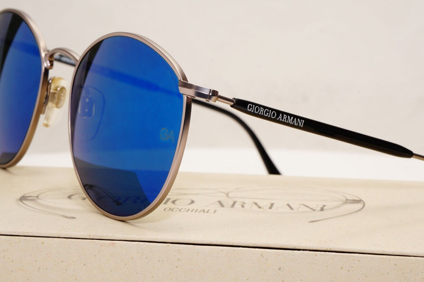 Giorgio Armani 1997 Vintage Sunglasses Blue Mirror Glass Silver 627 815/35 51mm