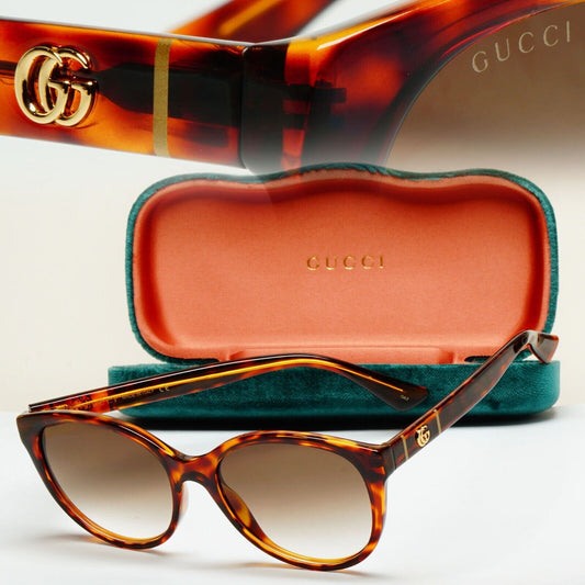 Gucci Sunglasses 2020 Brown Tortoise Pillow Gradient GG0631S 002 56mm 310125