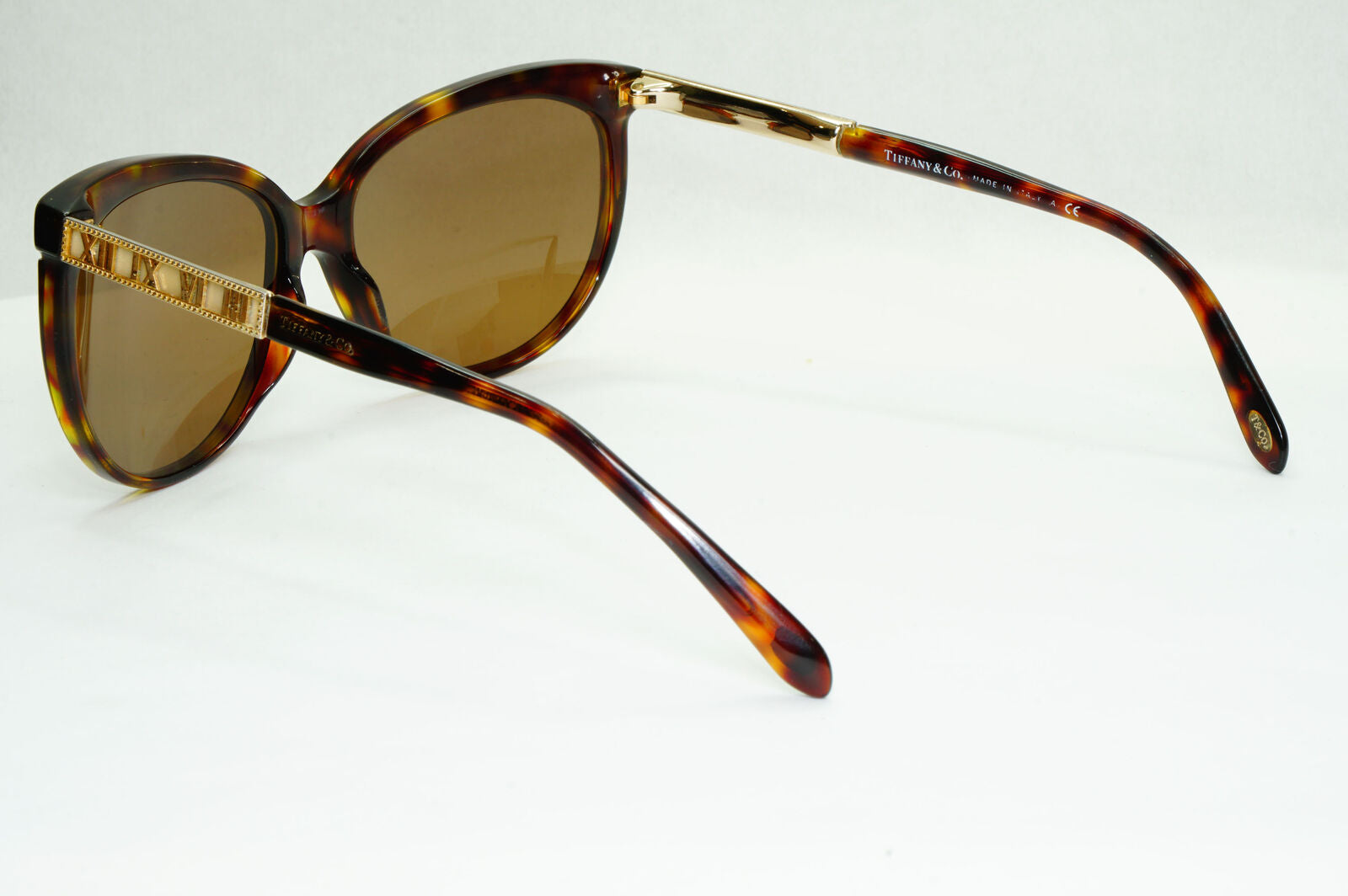 Tiffany & Co 2014 Sunglasses Roman Numerals Brown TF 4097 Atlas 8002/3B 310323