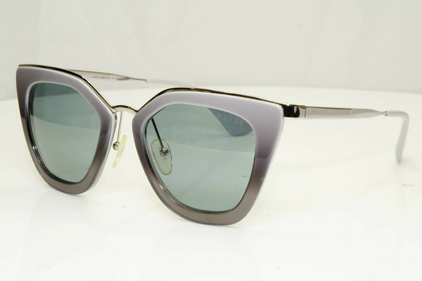 Authentic Prada Womens Sunglasses SS17 Cinema Grey Silver Square SPR 53S UFV-3C2