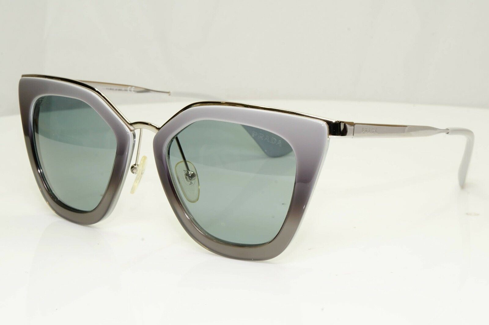 Authentic Prada Womens Sunglasses SS17 Cinema Grey Silver Square SPR 53S UFV-3C2