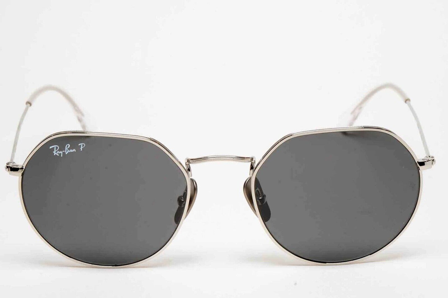Ray-Ban Sunglasses Jack Titanium Polarised Silver Black RB 8165 9209/48 53mm