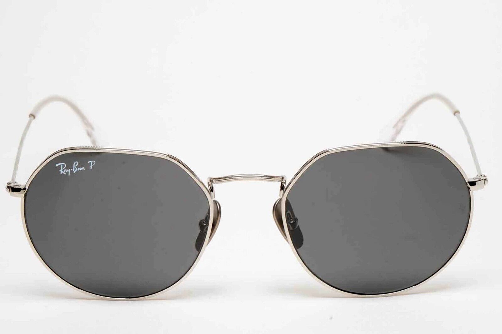 Ray-Ban Sunglasses Jack Titanium Polarised Silver Black RB 8165 9209/48 53mm