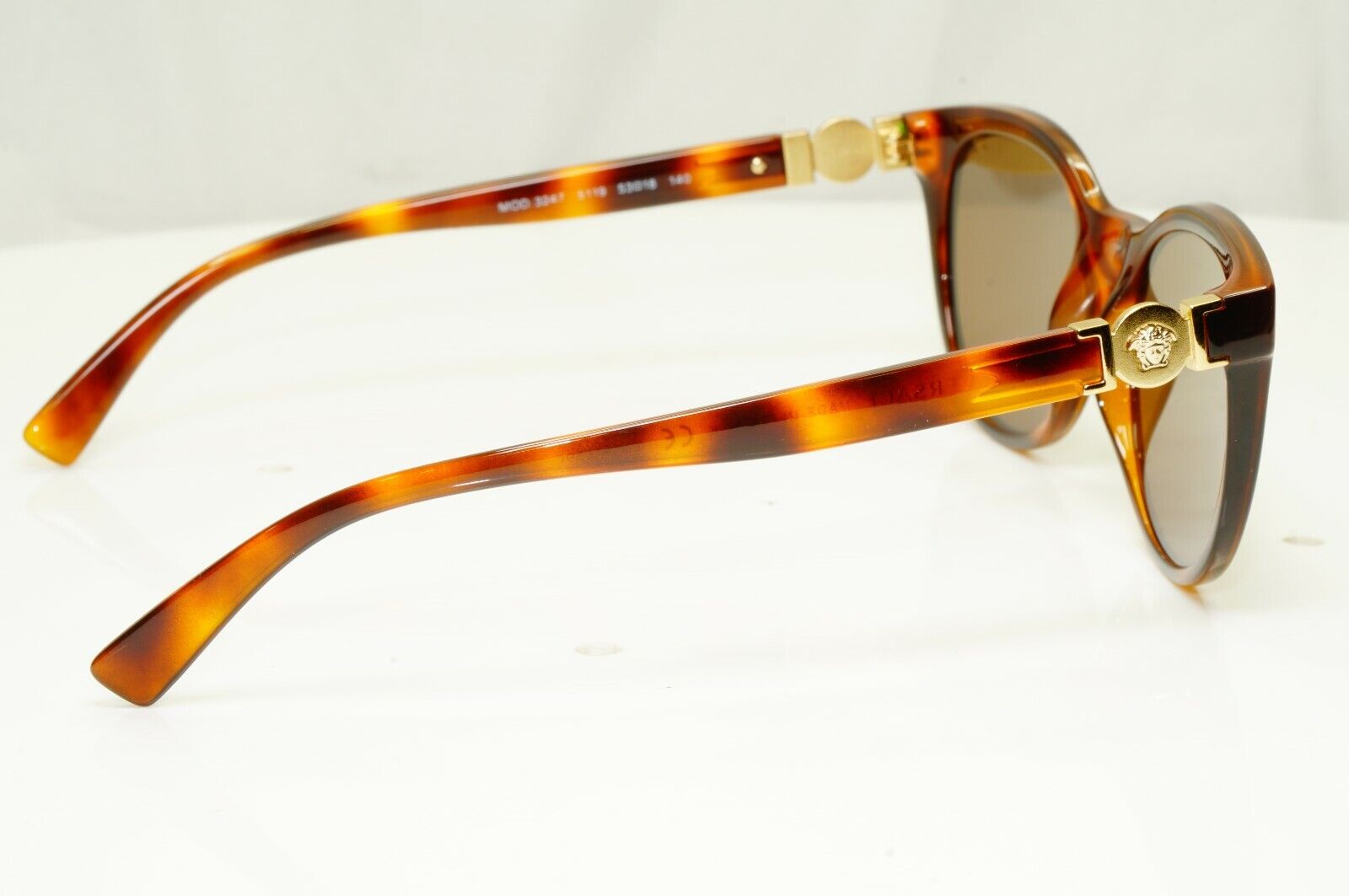 Authentic Versace Womens Sunglasses Gold Medusa Havana Brown MOD 3247 5119