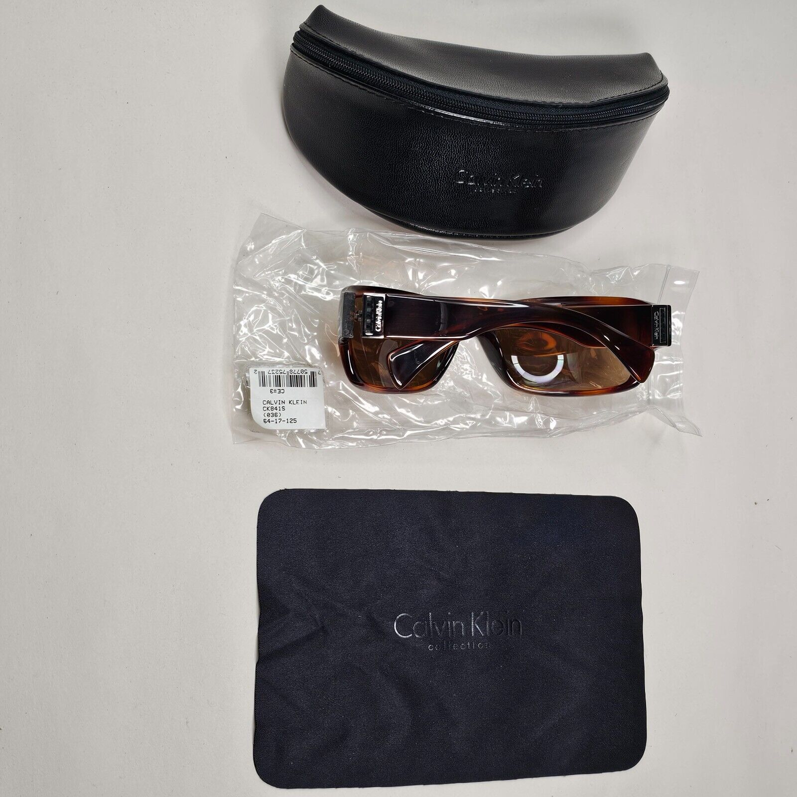 Calvin Klein Sunglasses 2005 Vintage Brown Tortoise Wrap 841S 036 121124