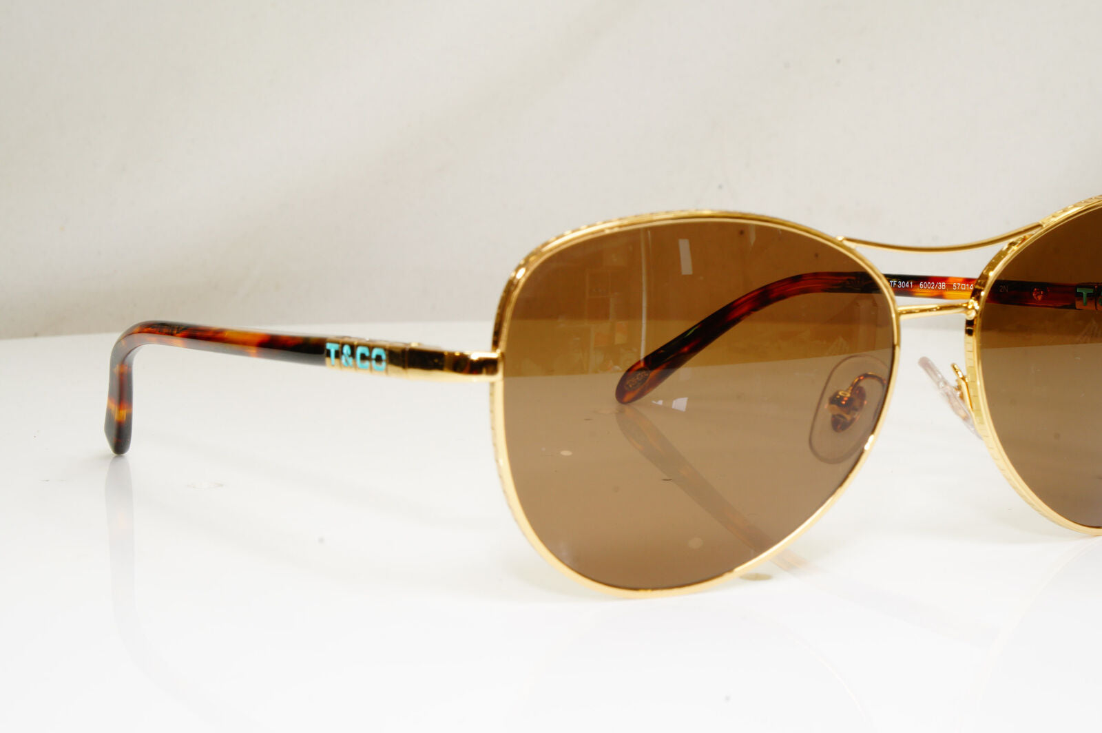 Authentic TIFFANY & CO Vintage Sunglasses Pilot LOVE TF 3041 6002/3B 29500