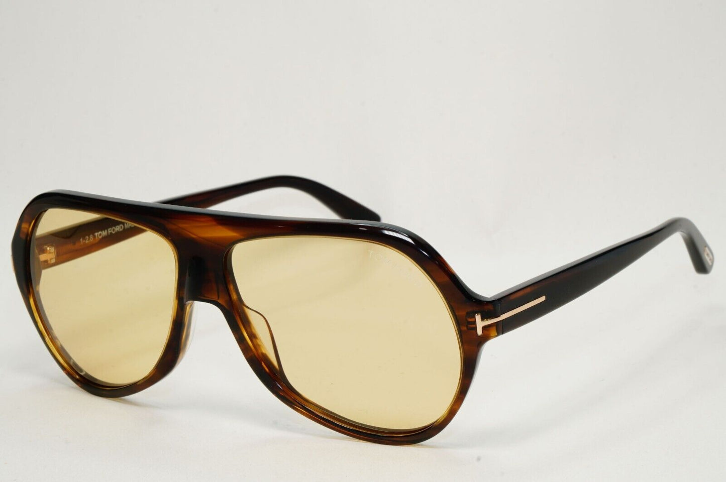 Tom Ford Sunglasses Thomas Brown Yellow Gold Pilot Navigator FT0732 TF 732 56N