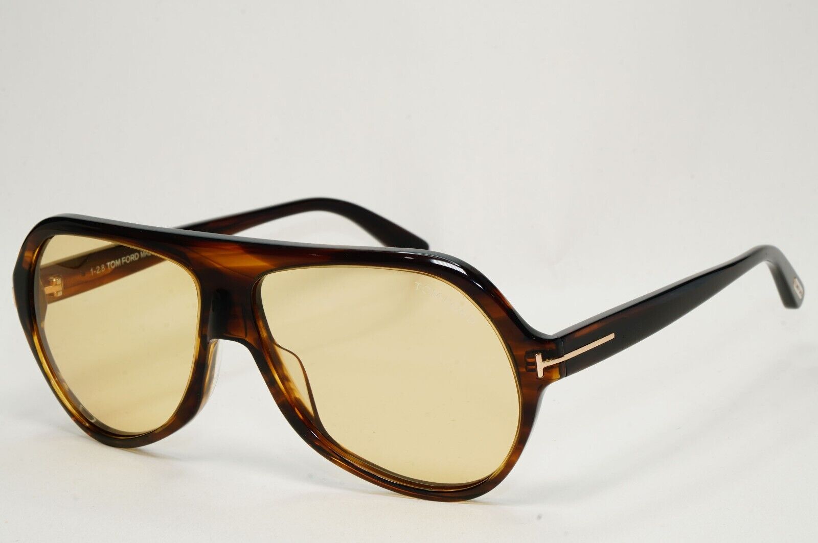 Tom Ford Sunglasses Thomas Brown Yellow Gold Pilot Navigator FT0732 TF 732 56N