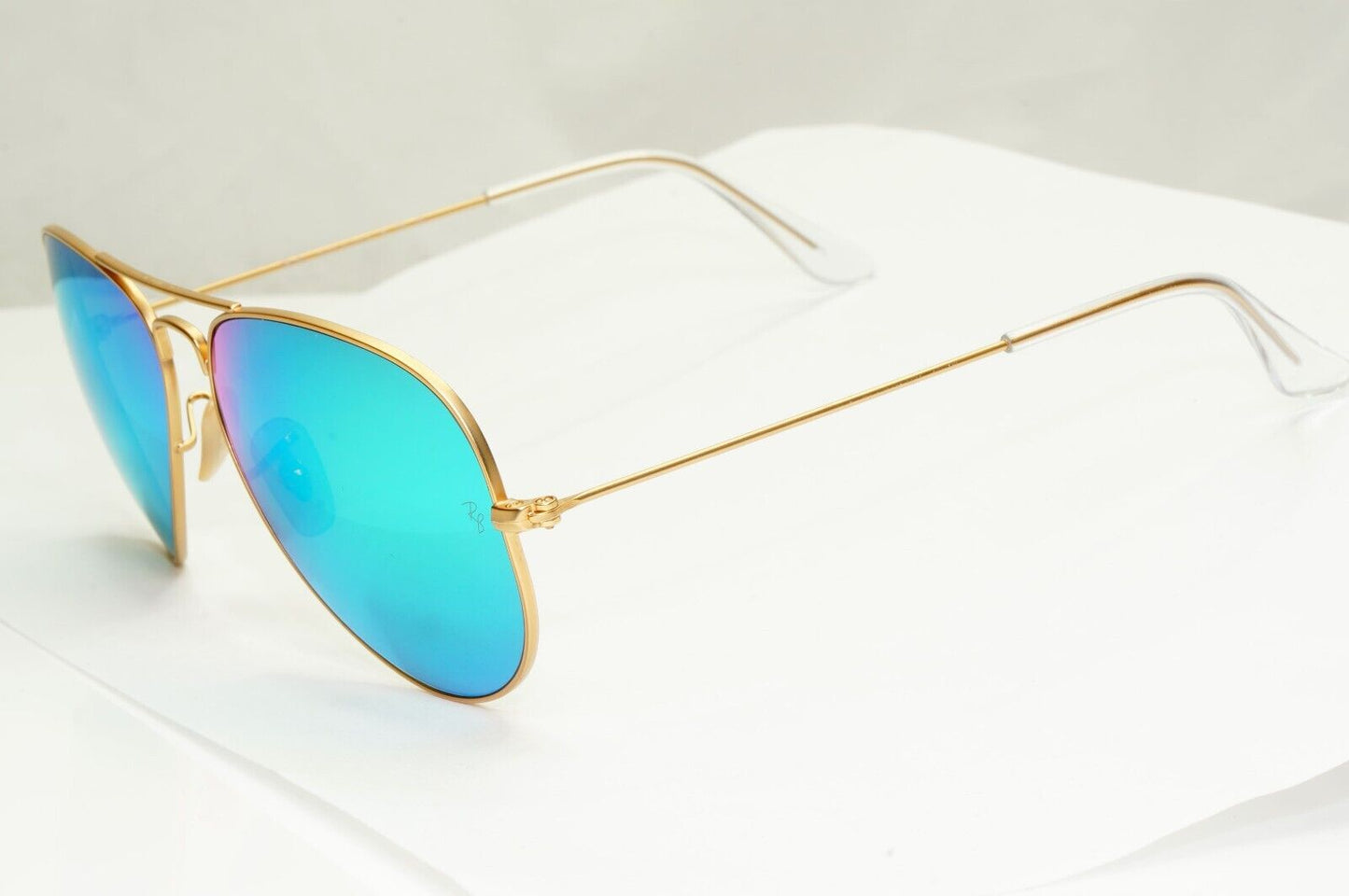 Ray-Ban Sunglasses Aviator Green Mirror Matte Gold Flash RB 3025 112/19 58mm