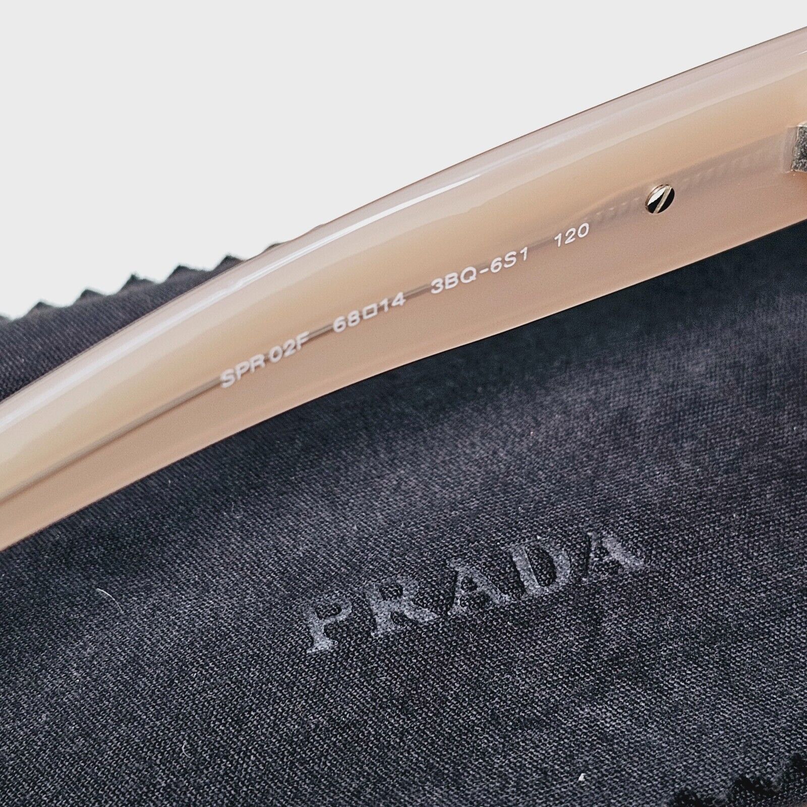 Prada Sunglasses 2005 Vintage Beige Brown Wrap PR02FS SPR 02F 3BQ-6S1 311024