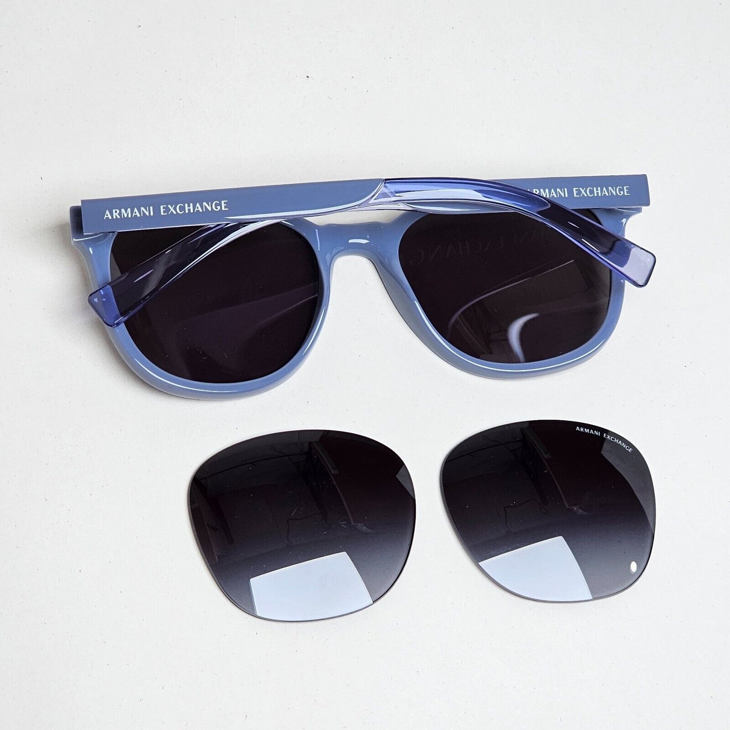 Armani Exchange Sunglasses 2015 Pale Blue Violet Black AX 4050 8189/8G 221124