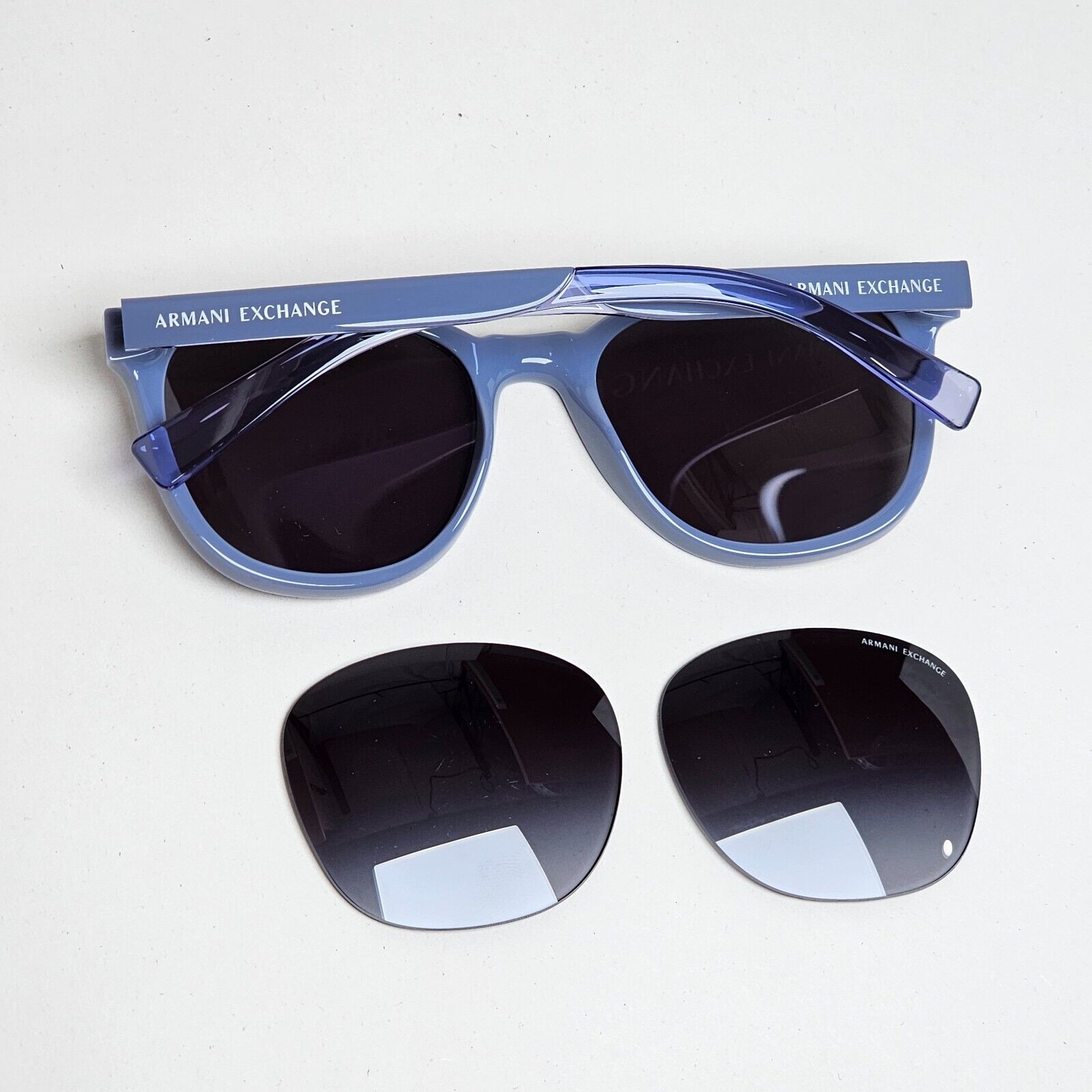 Armani Exchange Sunglasses 2015 Pale Blue Violet Black AX 4050 8189/8G 221124
