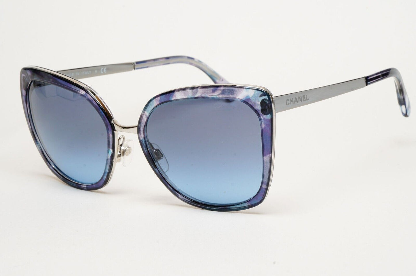 Chanel Sunglasses Blue Gradient Square Silver Metal 4209 c.465/S2 57mm 100125