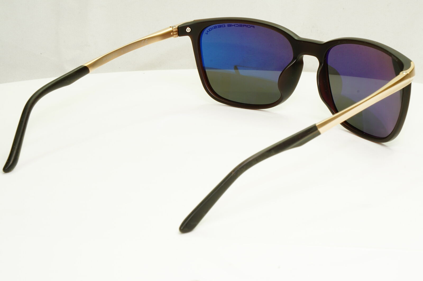 Porsche Design Titanium Polarised Sunglasses Japan Gold Grey Brown P8673 B