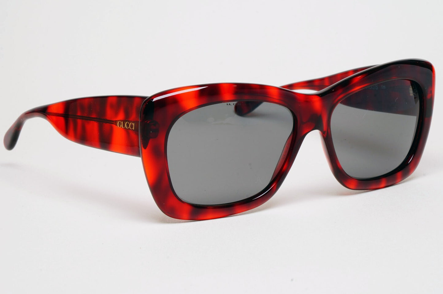 Gucci Sunglasses 1993 Vintage Square Red Bordo Marble Grey GG 2150/S C35 070325