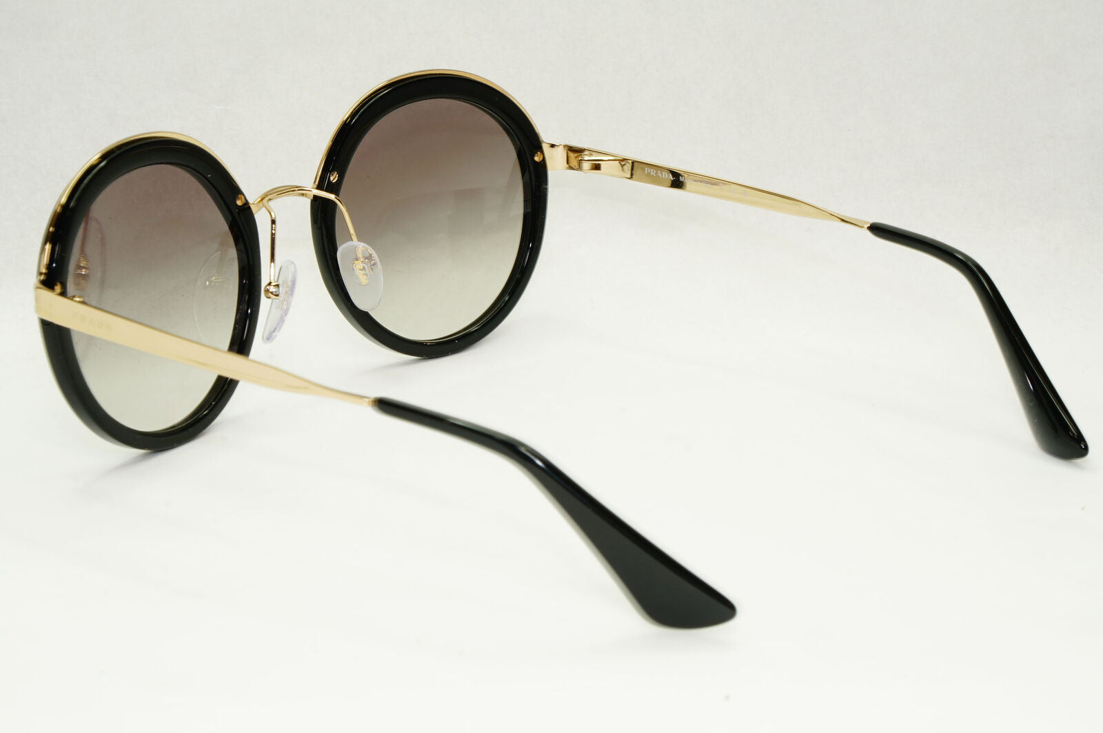 Prada Sunglasses Round Black Gold Grey Gradient PR50TS SPR 50T 1AB-0A7 54mm