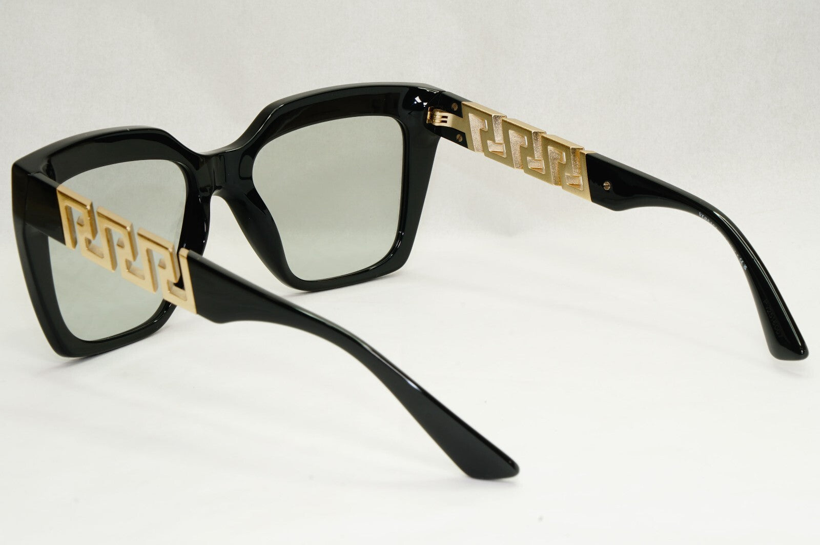 Versace Sunglasses Monogram Mirror Black Gold Meander MOD VE 4418 GB1/AL