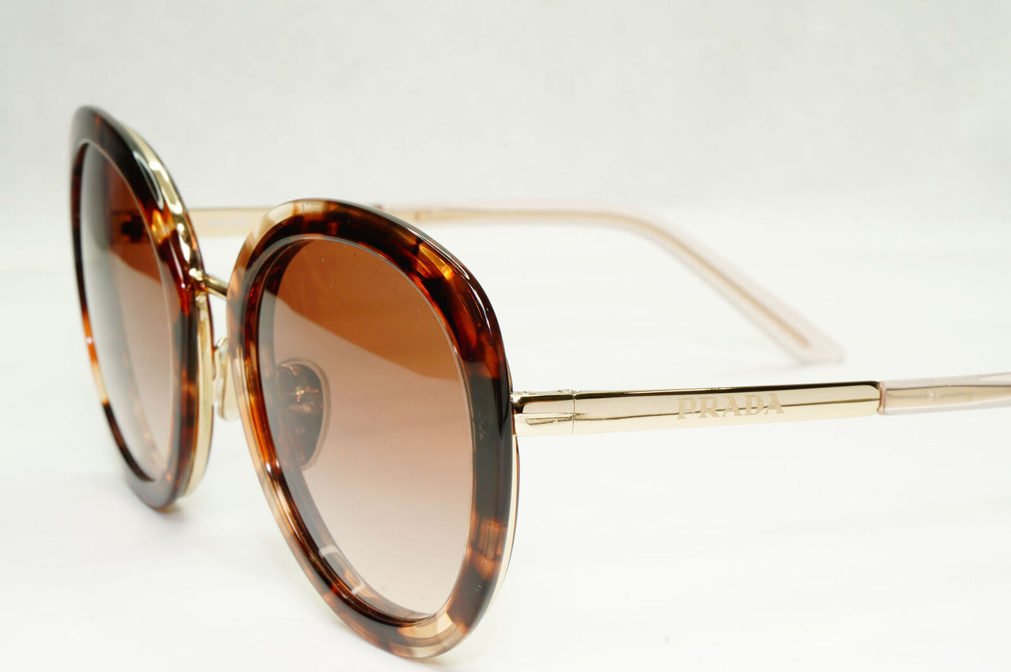 Prada Sunglasses Brown Caramel Gradient Gold Square PR54YS SPR 54Y 04Y-0A6 54mm
