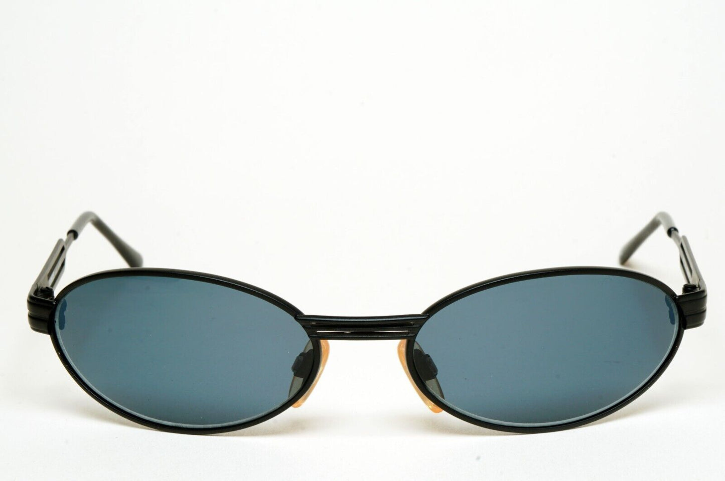 Versus Sunglasses 1996 by Gianni Versace Vintage Black Oval Wrap MOD F34 COL 028
