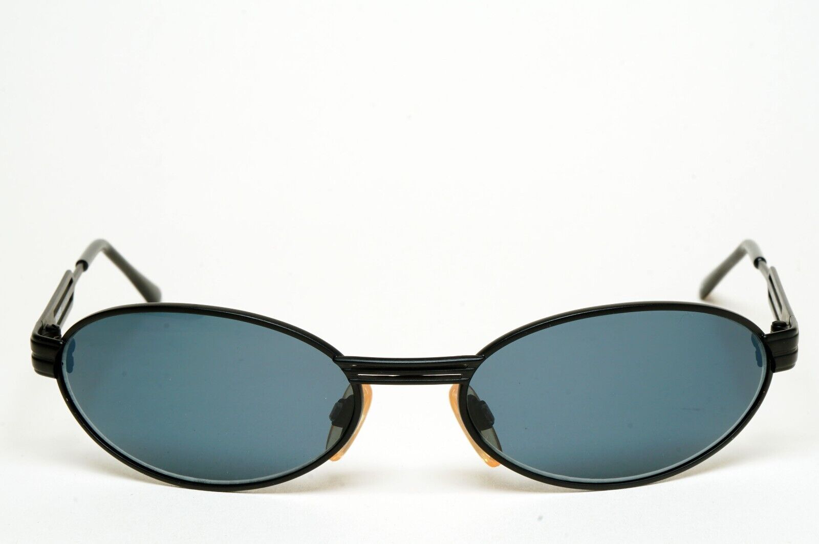 Versus Sunglasses 1996 by Gianni Versace Vintage Black Oval Wrap MOD F34 COL 028