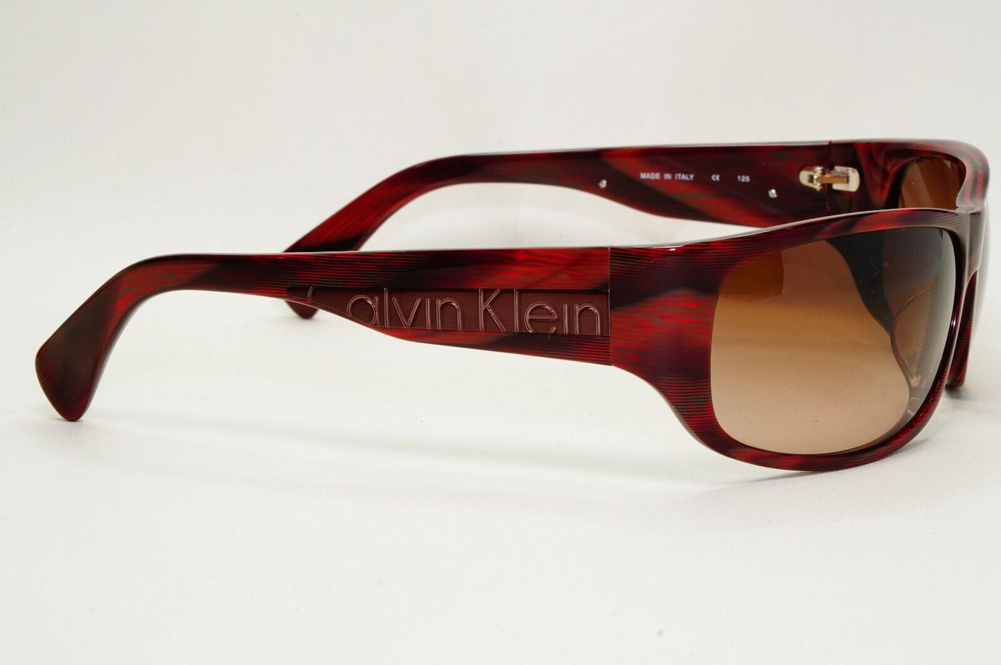 Calvin Klein Sunglasses 2005 Vintage Bordo Brown Red Wrap 830S 039 121124