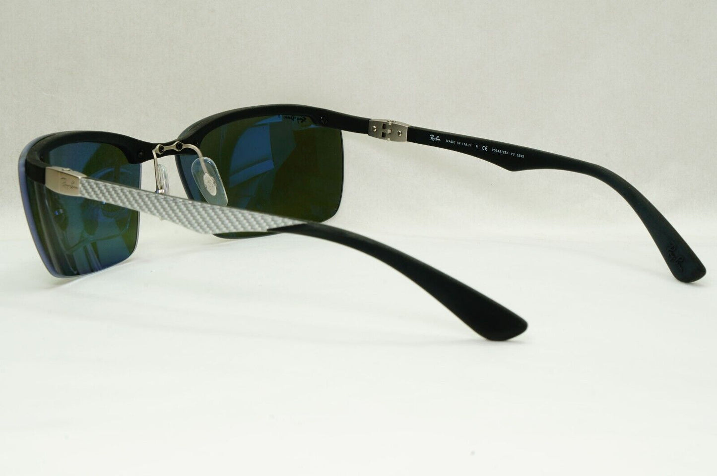 Ray-Ban Sunglasses Carbon Fibre 2013 Polarized Silver Green RB 8312 125/9A