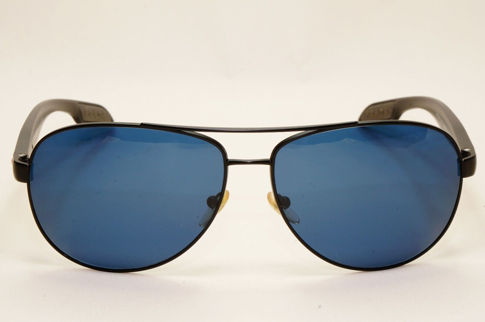 Prada Sunglasses Black Blue Pilot Red Stripe PS53PS SPS 53P 1BO-7W1 62mm 031124