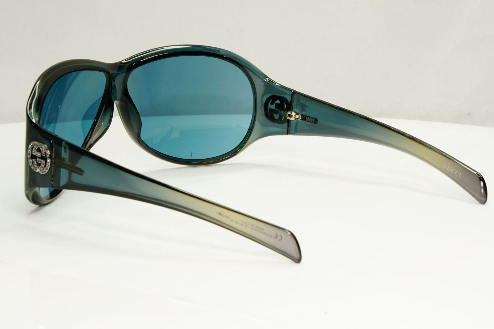 Gucci 2006 Vintage Sunglasses Blue Oversized Crystal GG 2536/STRASS LT6 071222