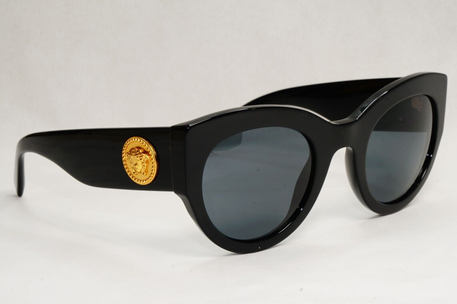Versace Sunglasses Black Gold Medusa Tribute Edition Grey MOD VE 4353 GB1/87