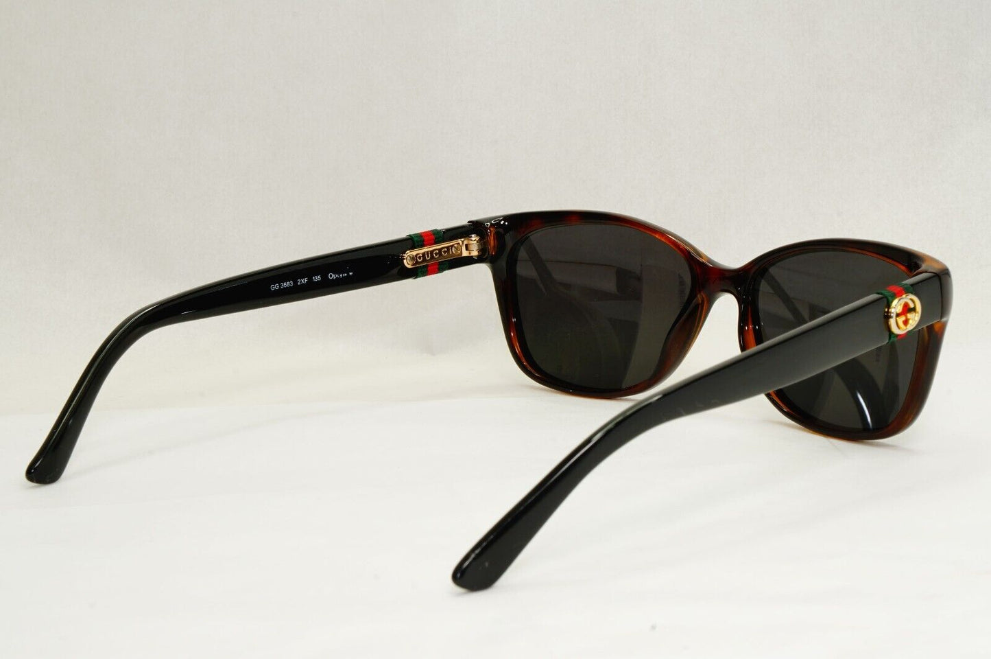 Gucci Sunglasses 2013 Vintage Ribbon Black Brown GG 3683 2XF 53mm 180324